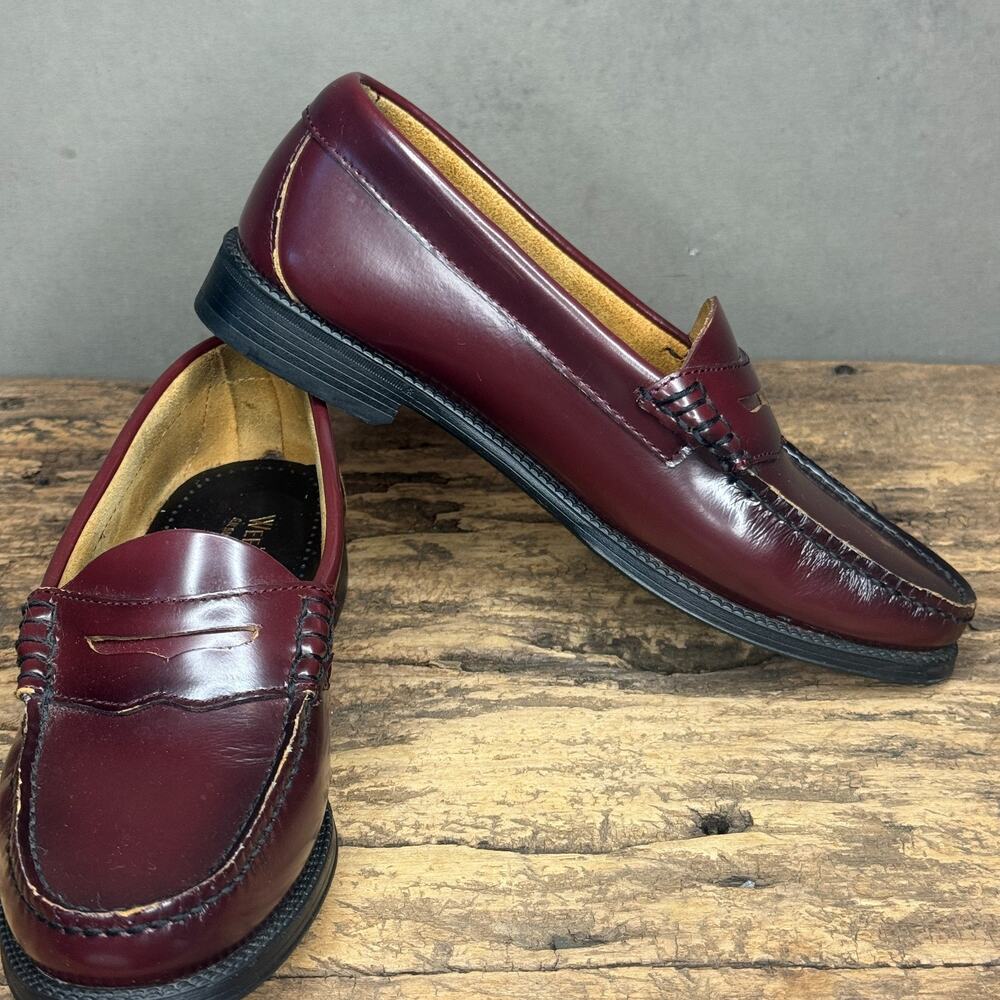 G.H. Bass Weejuns Madison Penny Loafers Burgundy Red Loafers Size 6 M VGUC - Picture 3 of 12